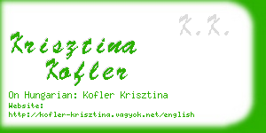 krisztina kofler business card